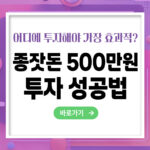 종잣돈 500만 원, 어디에 투자해야 가장 효과적일까?