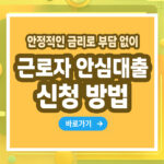 근로자 안심대출 – 신청 방법부터 조건까지 총정리